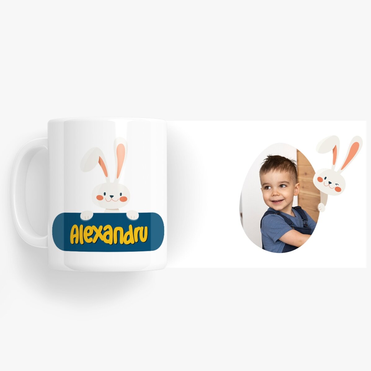 Gepersonaliseerde mok met naam en foto - Iepurila