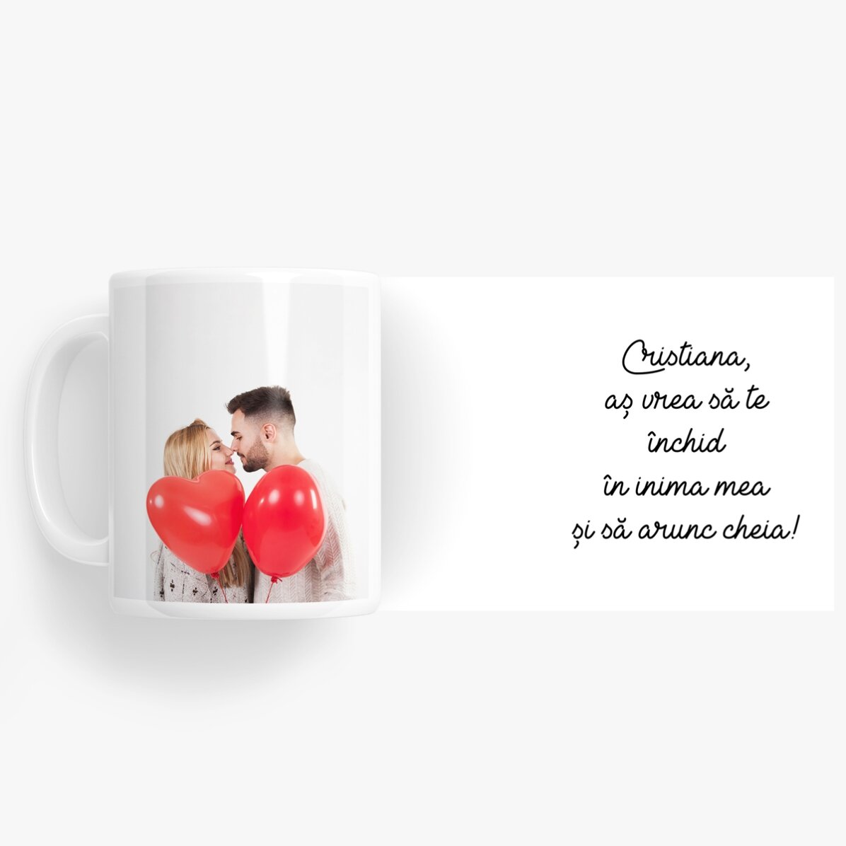 Tasse personnalisée avec une photo et un texte