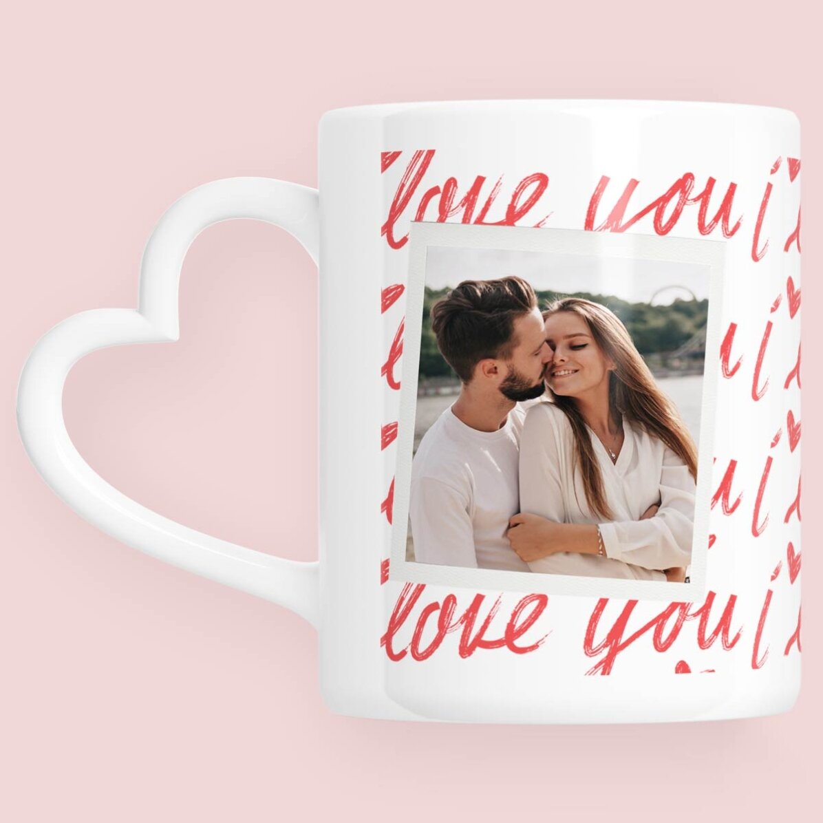 Tasse personnalisée avec photo et texte - Je t