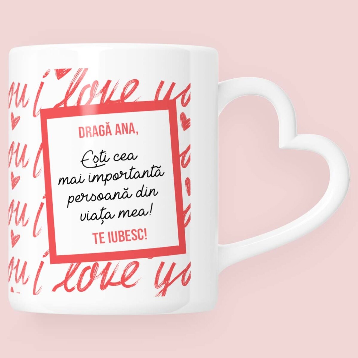 Tasse personnalisée avec photo et texte - Je t