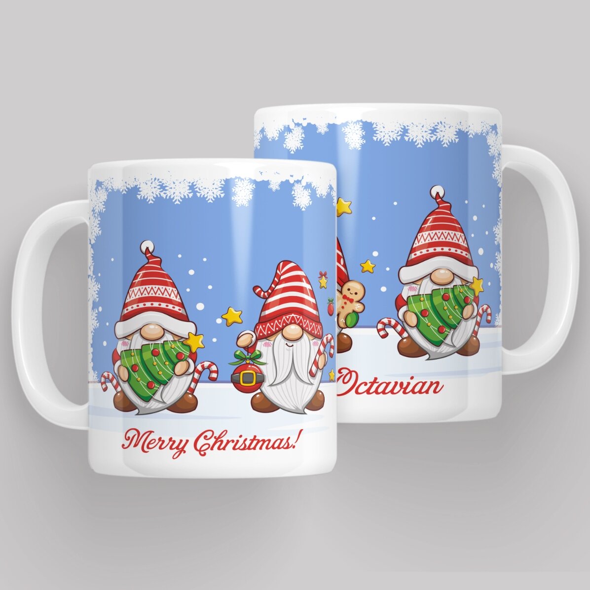 Tasse personnalisée avec inscription - Gnomes de Noël
