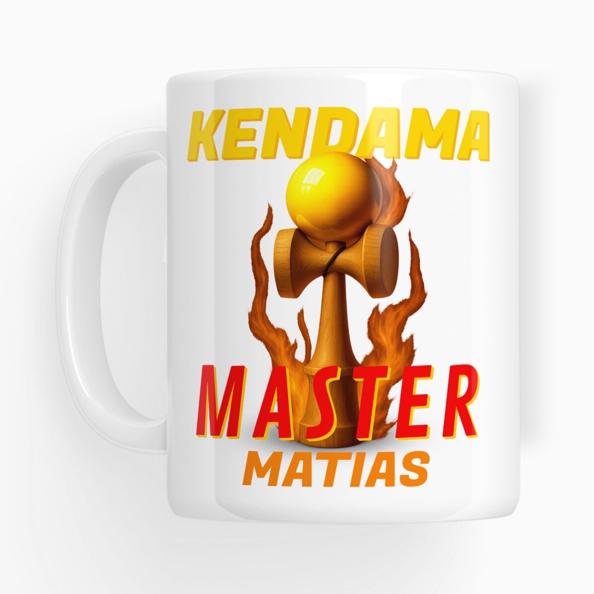 Gepersonaliseerde mok met tekst - Kendama Master