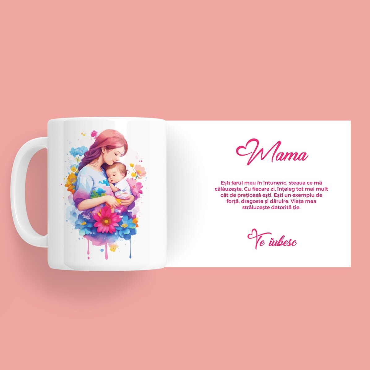 Gepersonaliseerde mok met tekst - Lovely mother