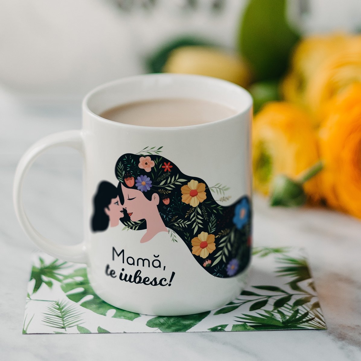 Gepersonaliseerde mok met tekst - Mama, ik hou van je!