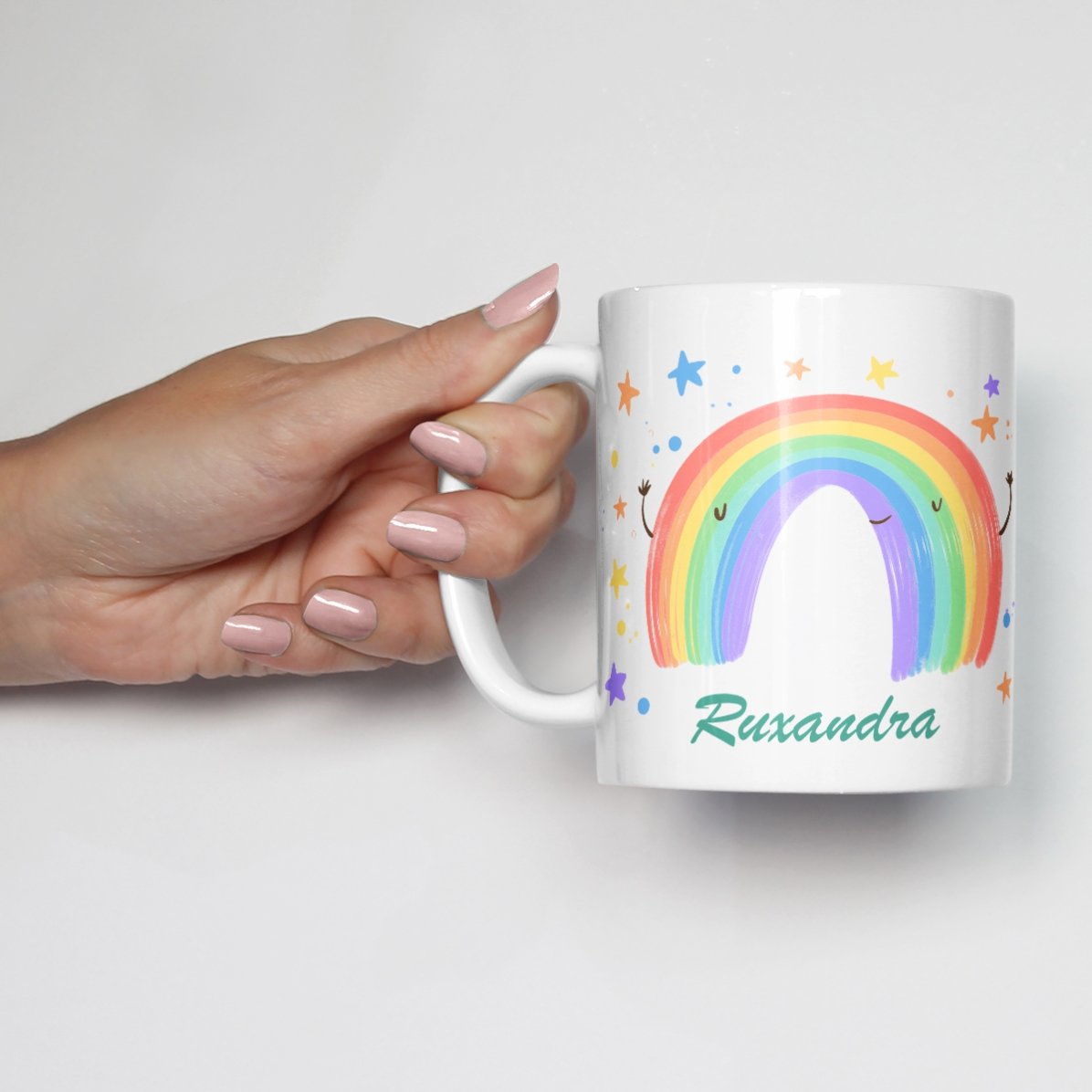 Tasse personnalisée avec texte - Rainbow