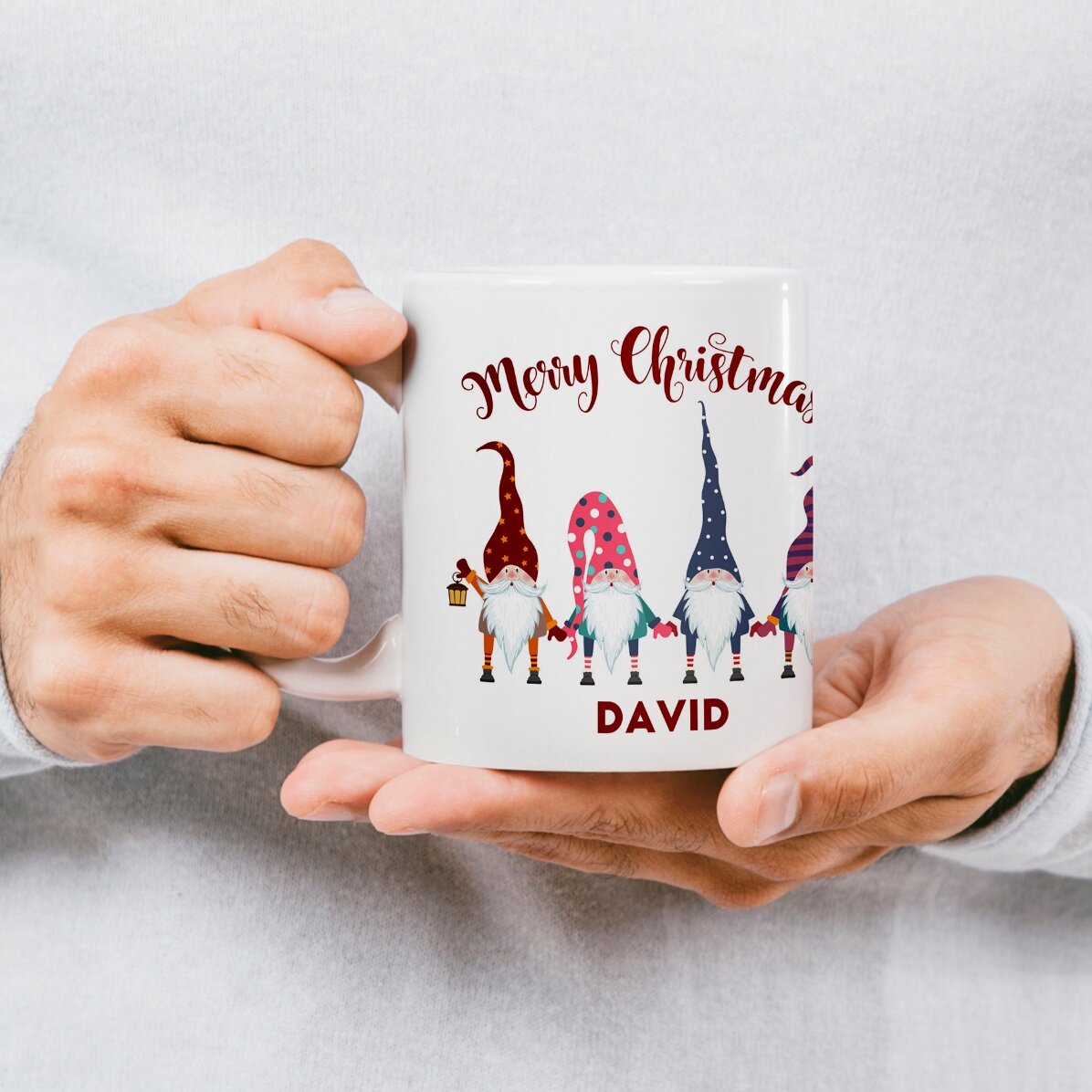 Tasse personnalisée avec inscription - « Santa is coming »