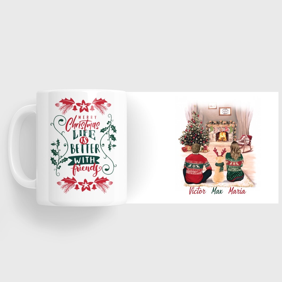Gepersonaliseerde mok met tekst - Winter