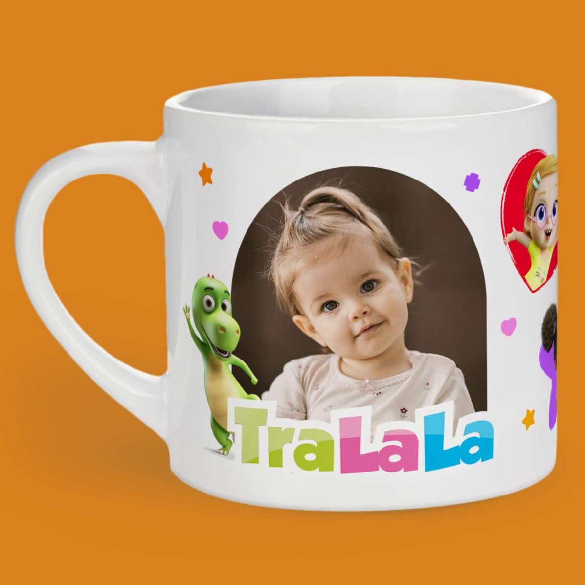 Gepersonaliseerde kinderbeker met foto en naam - TraLaLa
