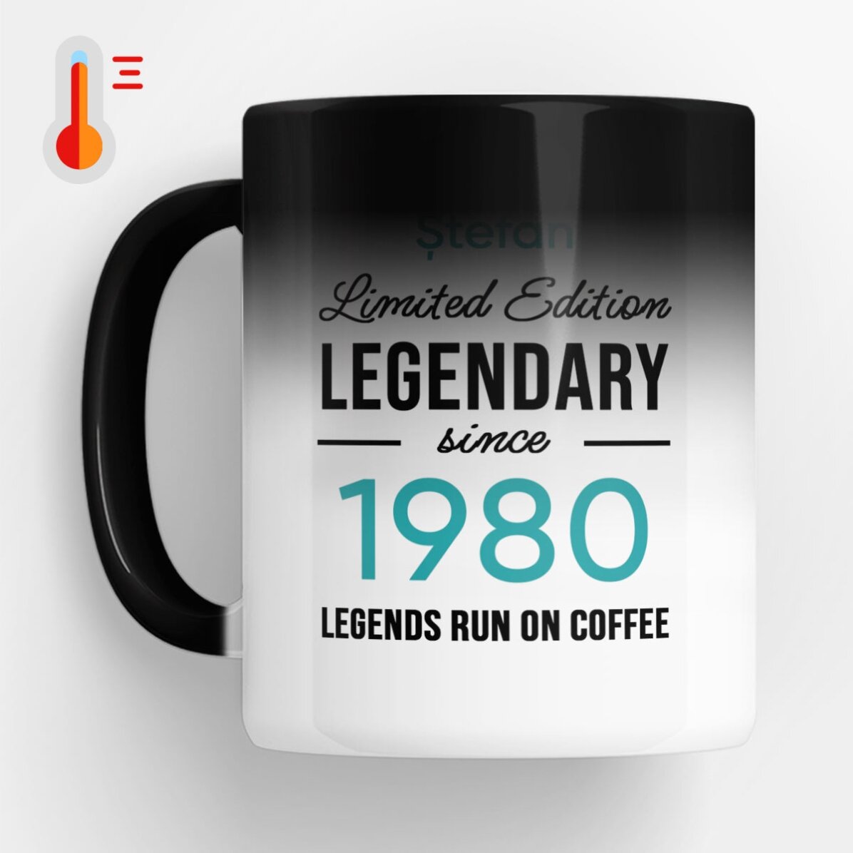 Gepersonaliseerde magische mok met tekst - Legendary