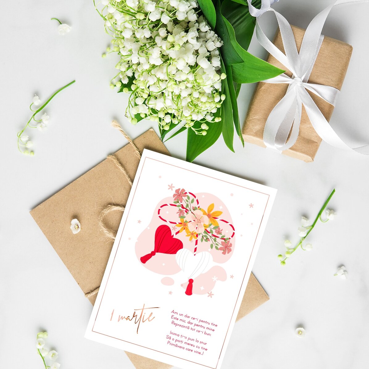 Carte personnalisée avec texte - Belle printemps