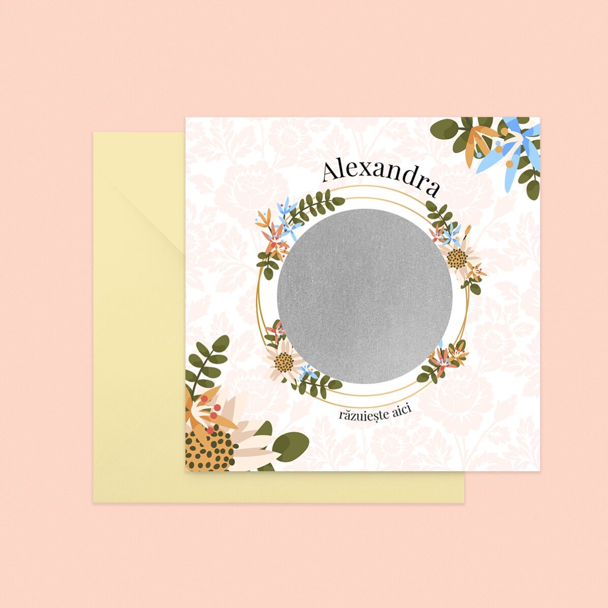 Gepersonaliseerde kraskaart met boodschap - Flower proposal
