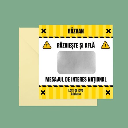 Gepersonaliseerde kraslot met tekst - Interes National