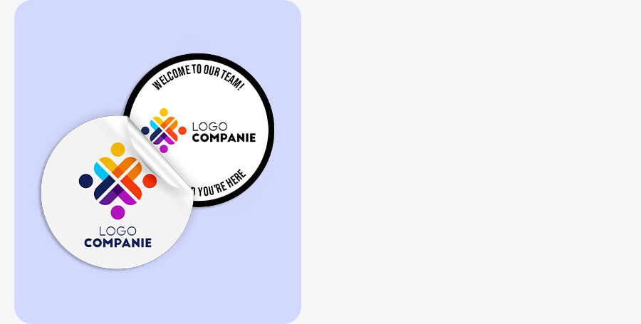 Stickers, zelfklevende etiketten en andere bedrijfsaccessoires