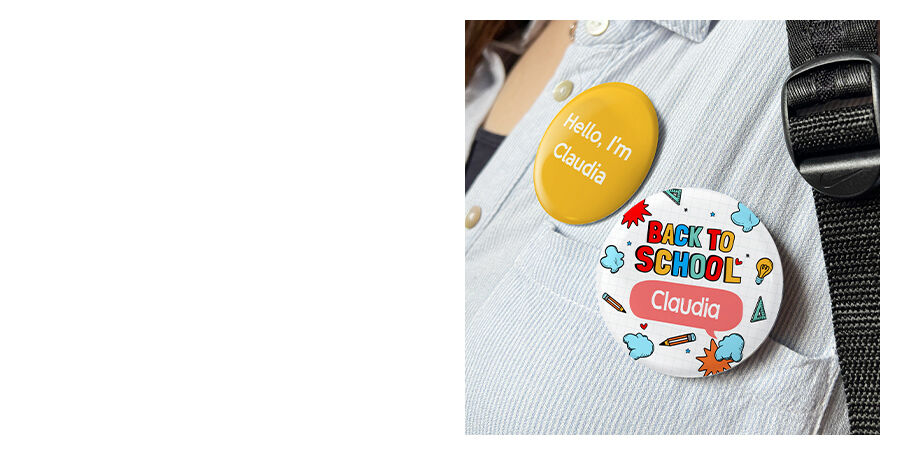 Buttons voor school