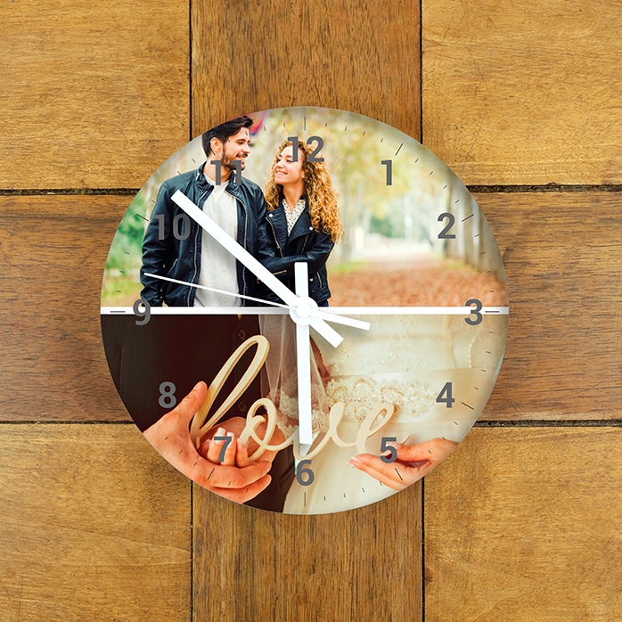 Montre personnalisée avec 2 photos et des chiffres
