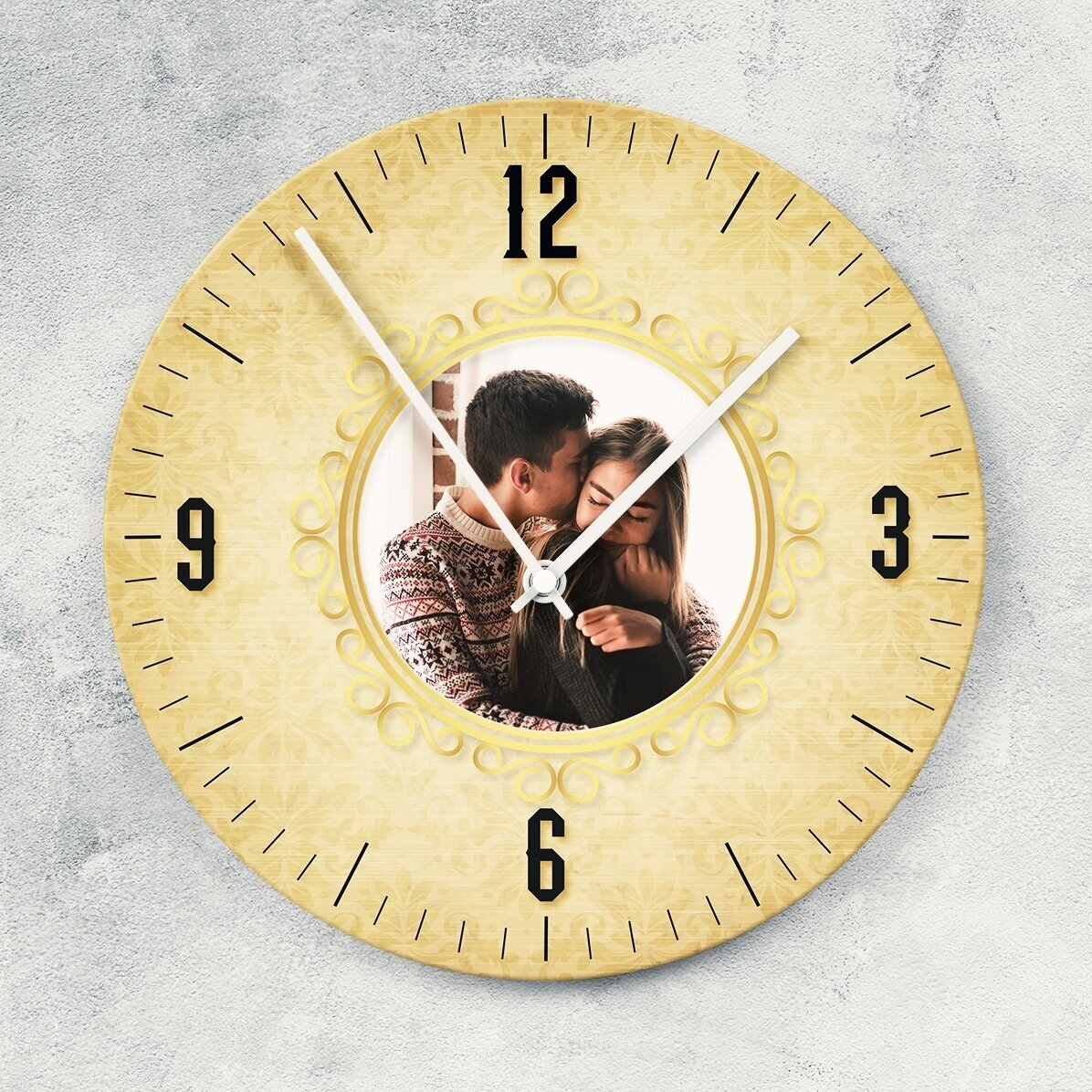 Gepersonaliseerd horloge met een foto – vintage ontwerp