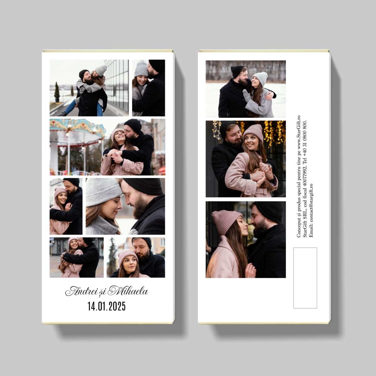 Chocolat personnalisé avec 10 photos et un message