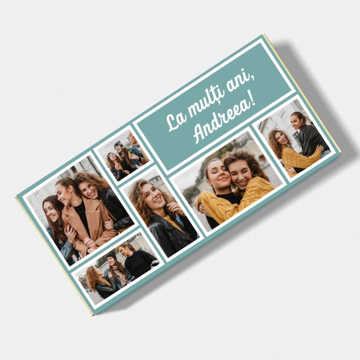 Chocolade met 7 foto’s en een persoonlijke boodschap
