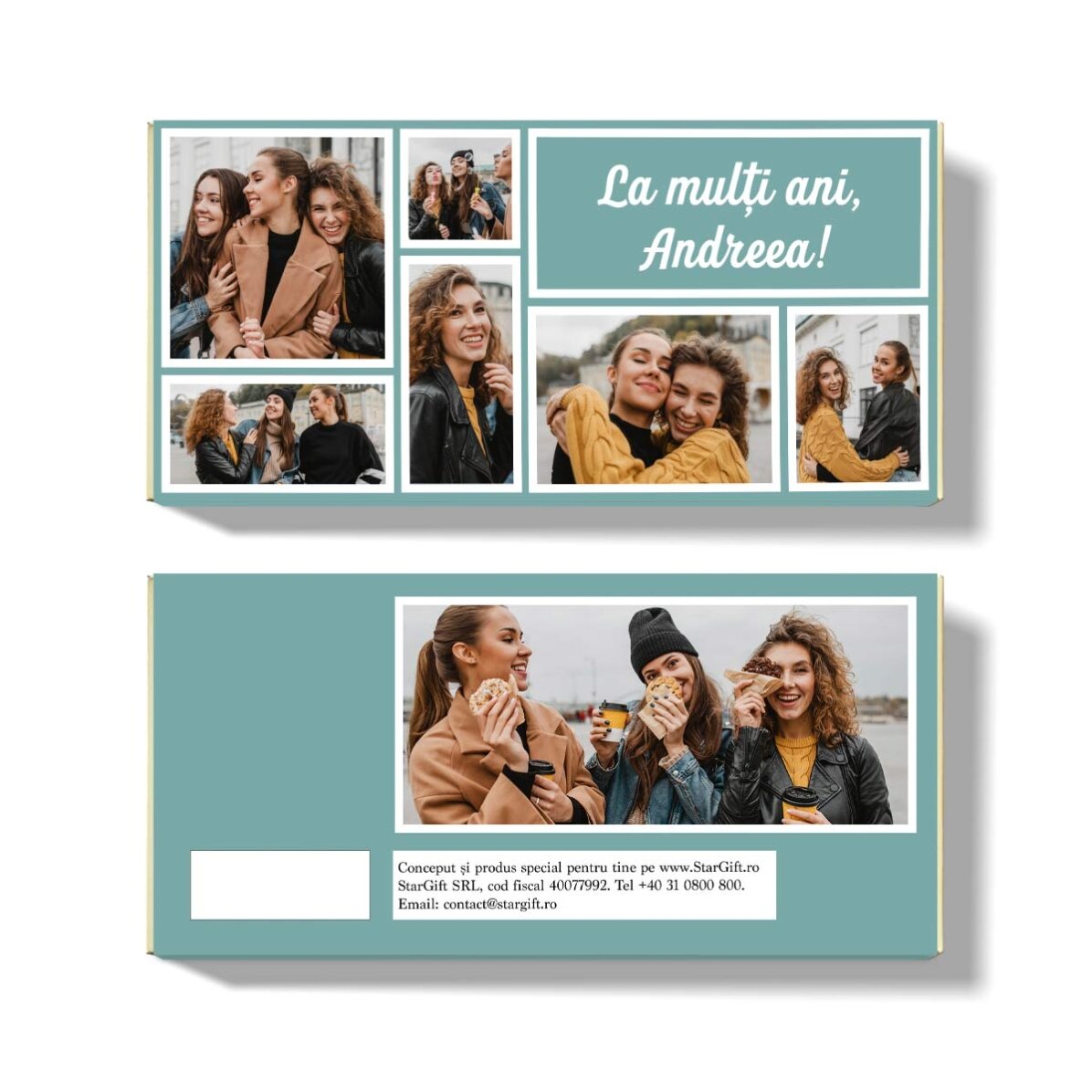 Chocolade met 7 foto’s en een persoonlijke boodschap