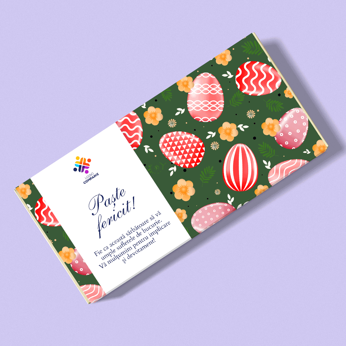 Chocolade met eigen logo en boodschap - Paaseieren