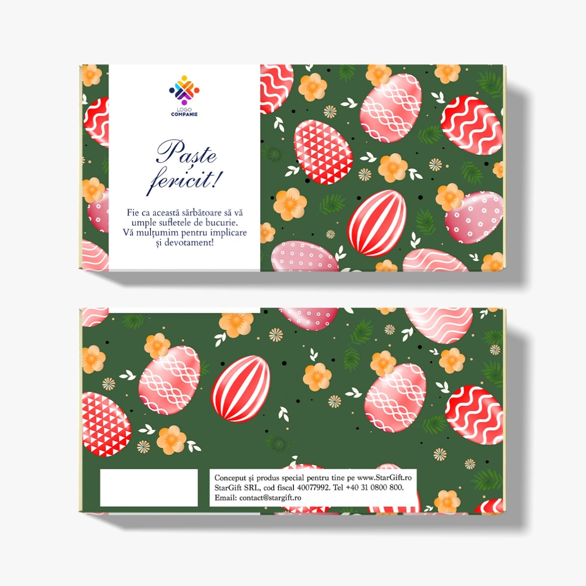 Chocolade met eigen logo en boodschap - Paaseieren