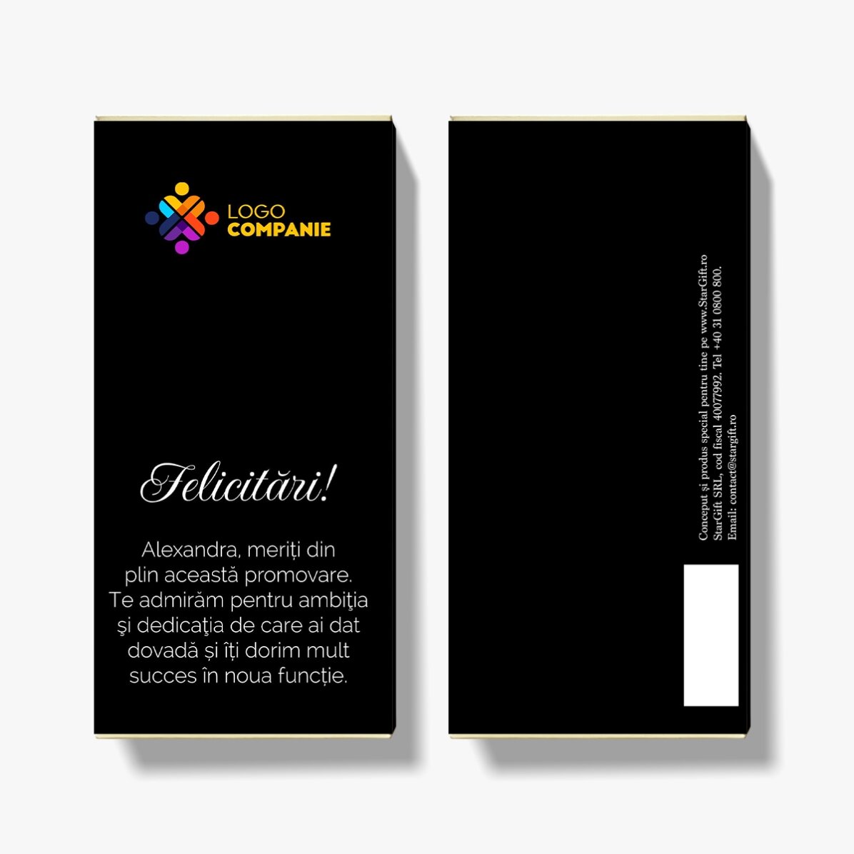 Chocolade met eigen logo en tekst - Promotie