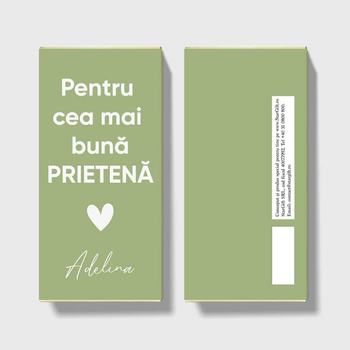 Chocolade met een persoonlijk bedankbericht
