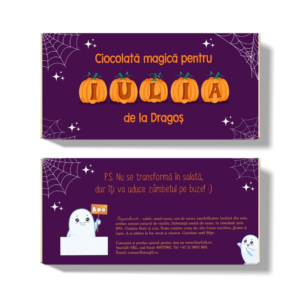 Chocolade met een persoonlijke boodschap - Magisch Halloween