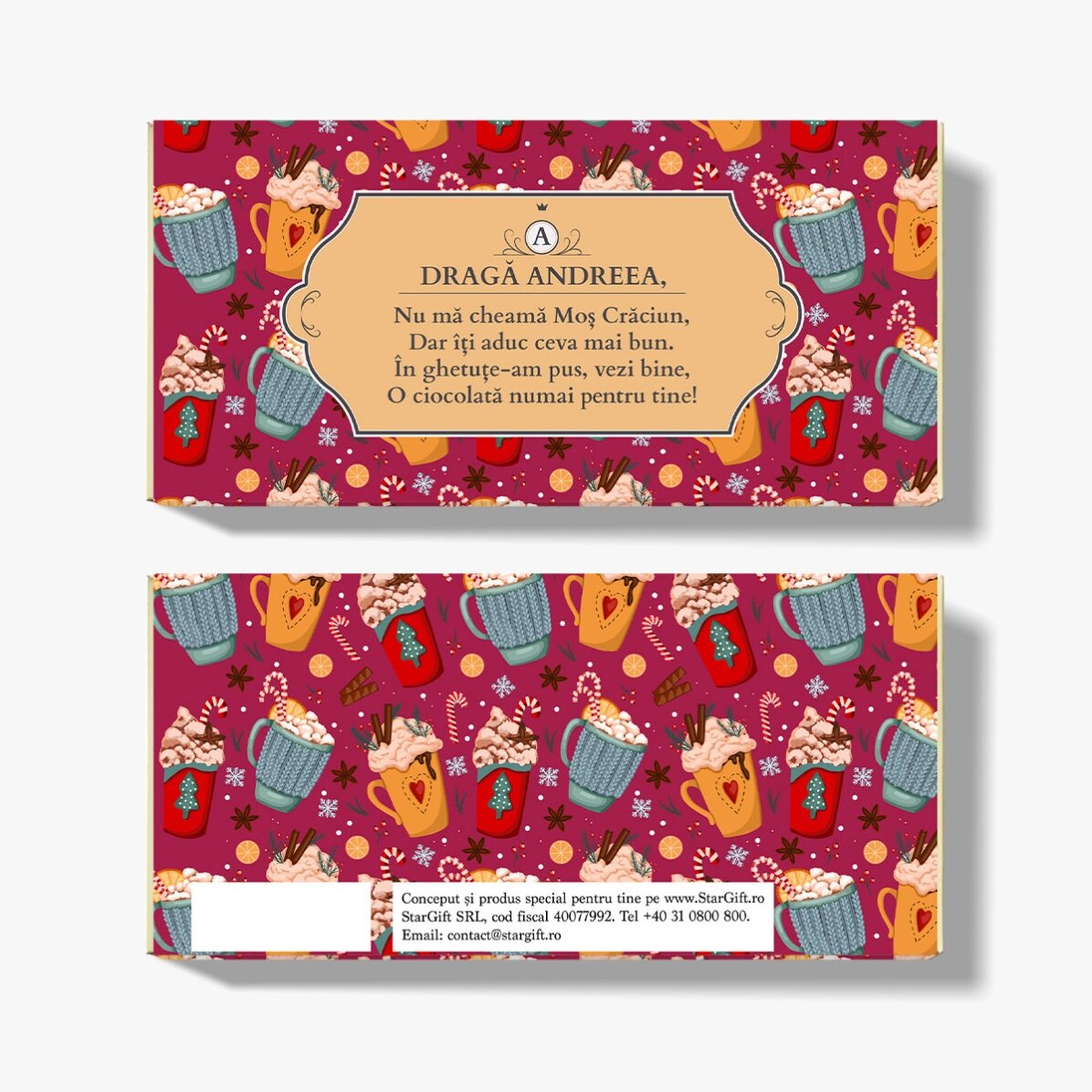 Chocolade met een persoonlijke boodschap – Ik heet niet de Kerstman