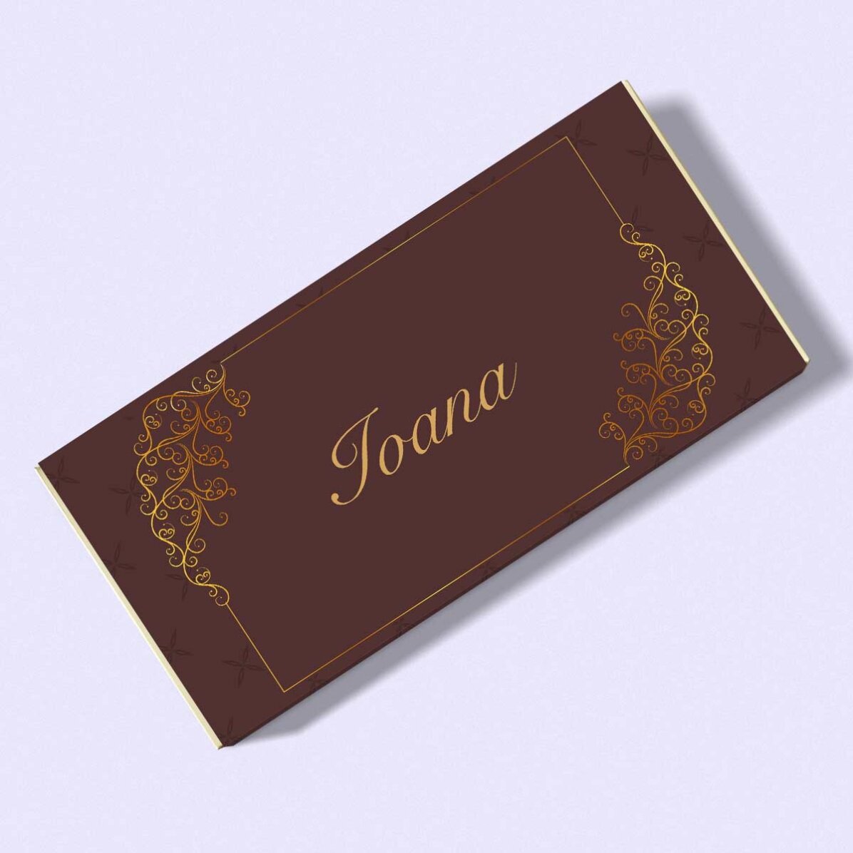 Chocolat personnalisé avec un nom et un message - Luxe