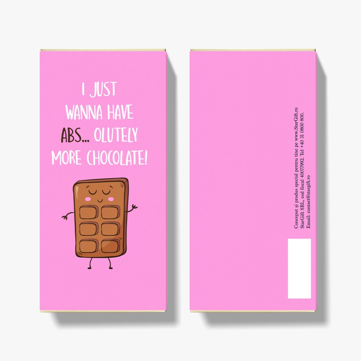 Chocolade met gepersonaliseerde tekst - Abs