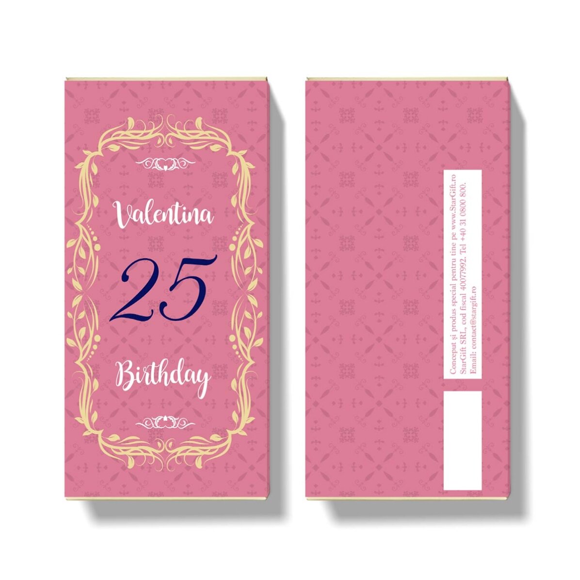 Chocolat personnalisé avec un message - Anniversaire