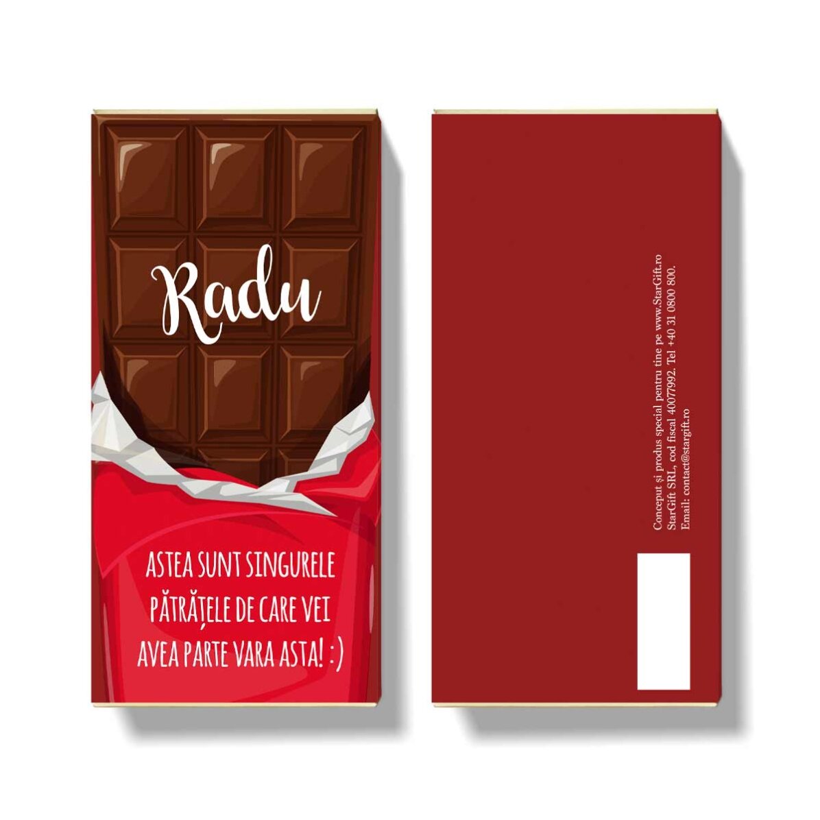 Chocolade met gepersonaliseerde tekst - Grappig