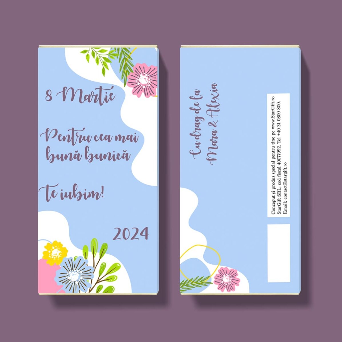 Chocolade met gepersonaliseerde tekst - Happiness