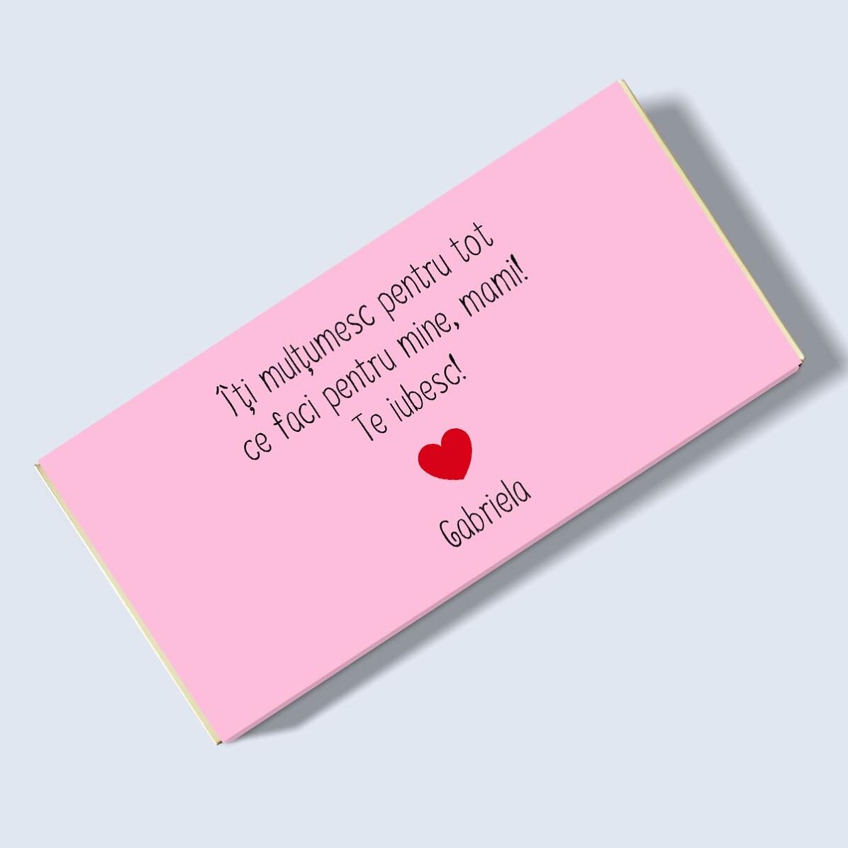 Chocolat personnalisé avec un message - Cœur