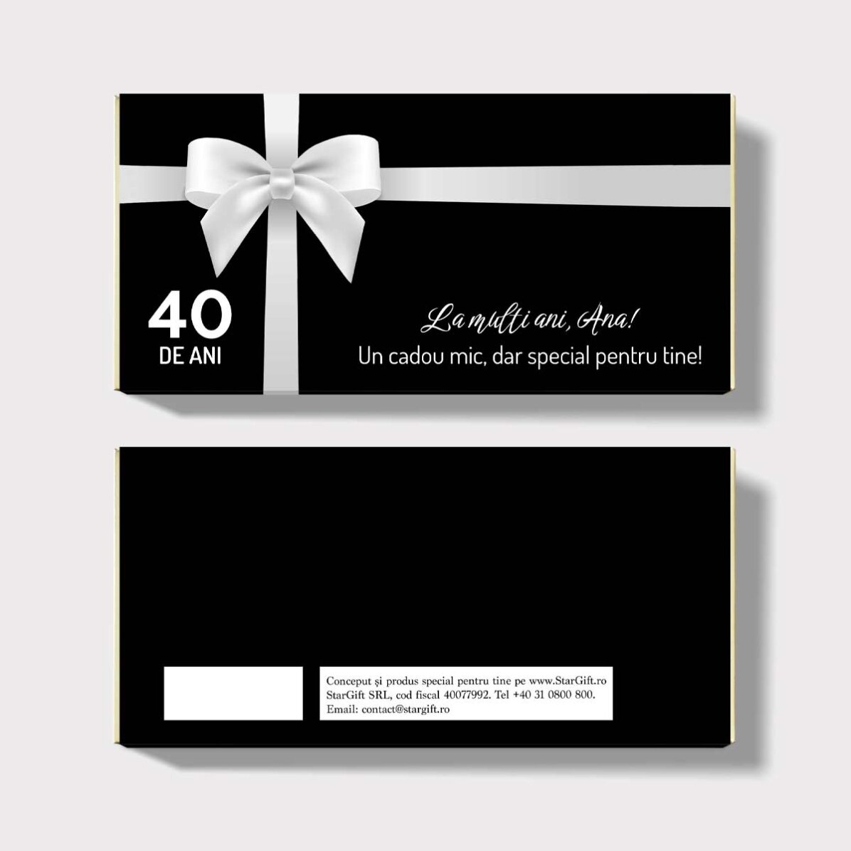 Chocolat personnalisé avec un message pour un anniversaire - Special for you