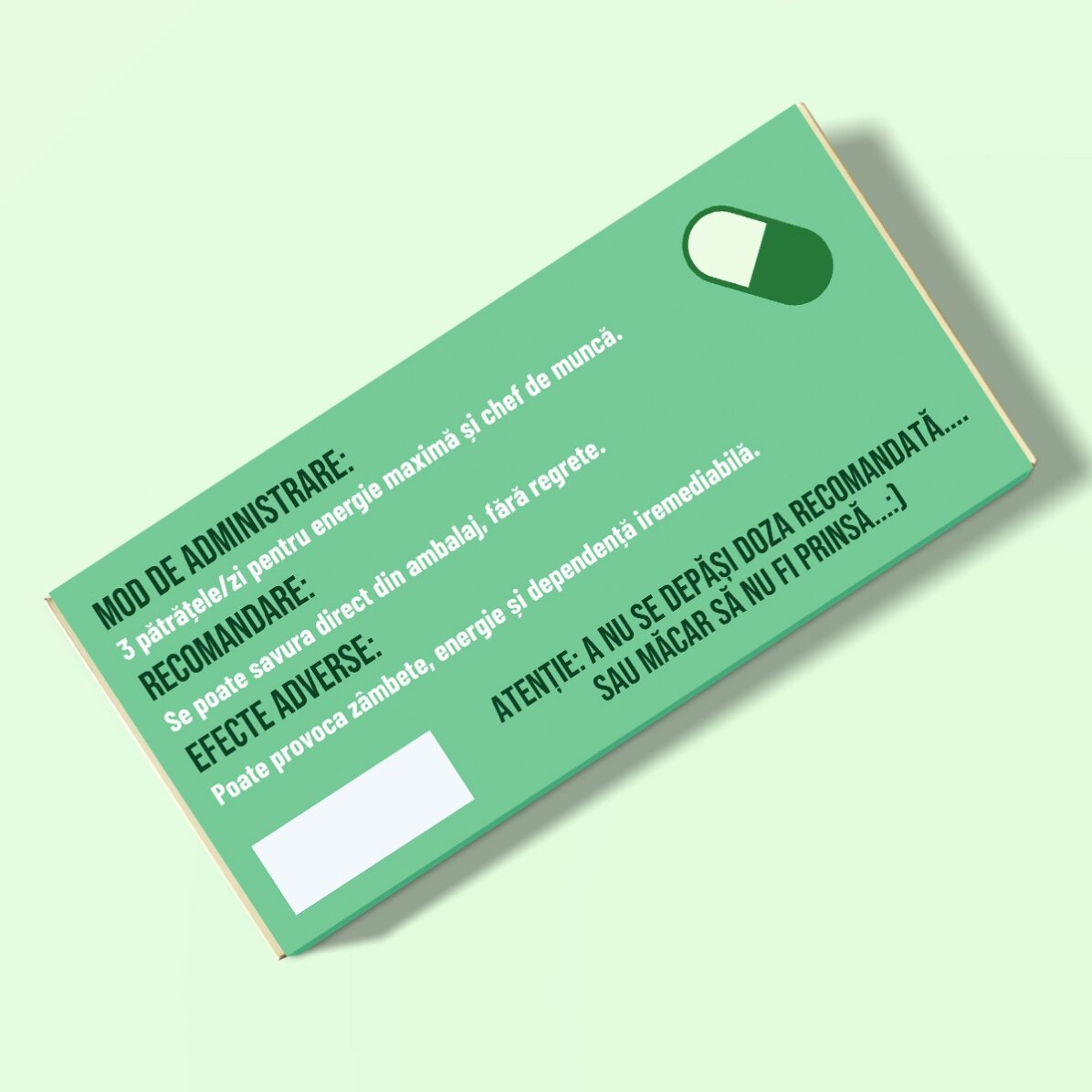 Chocolat personnalisé avec un message - Ordonnance médicale