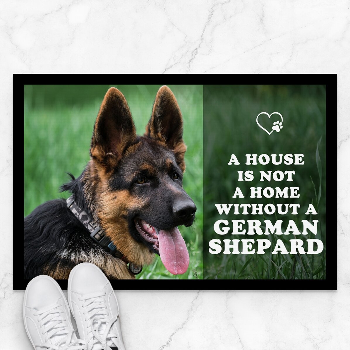 Gepersonaliseerd deurmatje met foto en tekst - Viervoeter