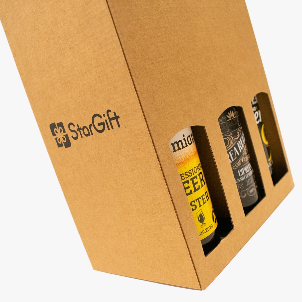 Krat / set / geschenkdoos voor 6 flessen bier