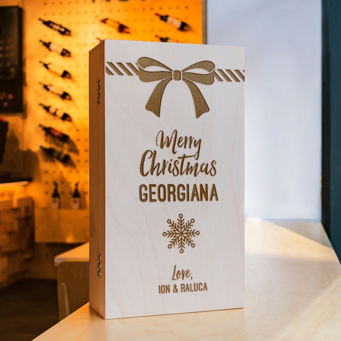Coffret à bière personnalisé pour trois bouteilles - Cadeau