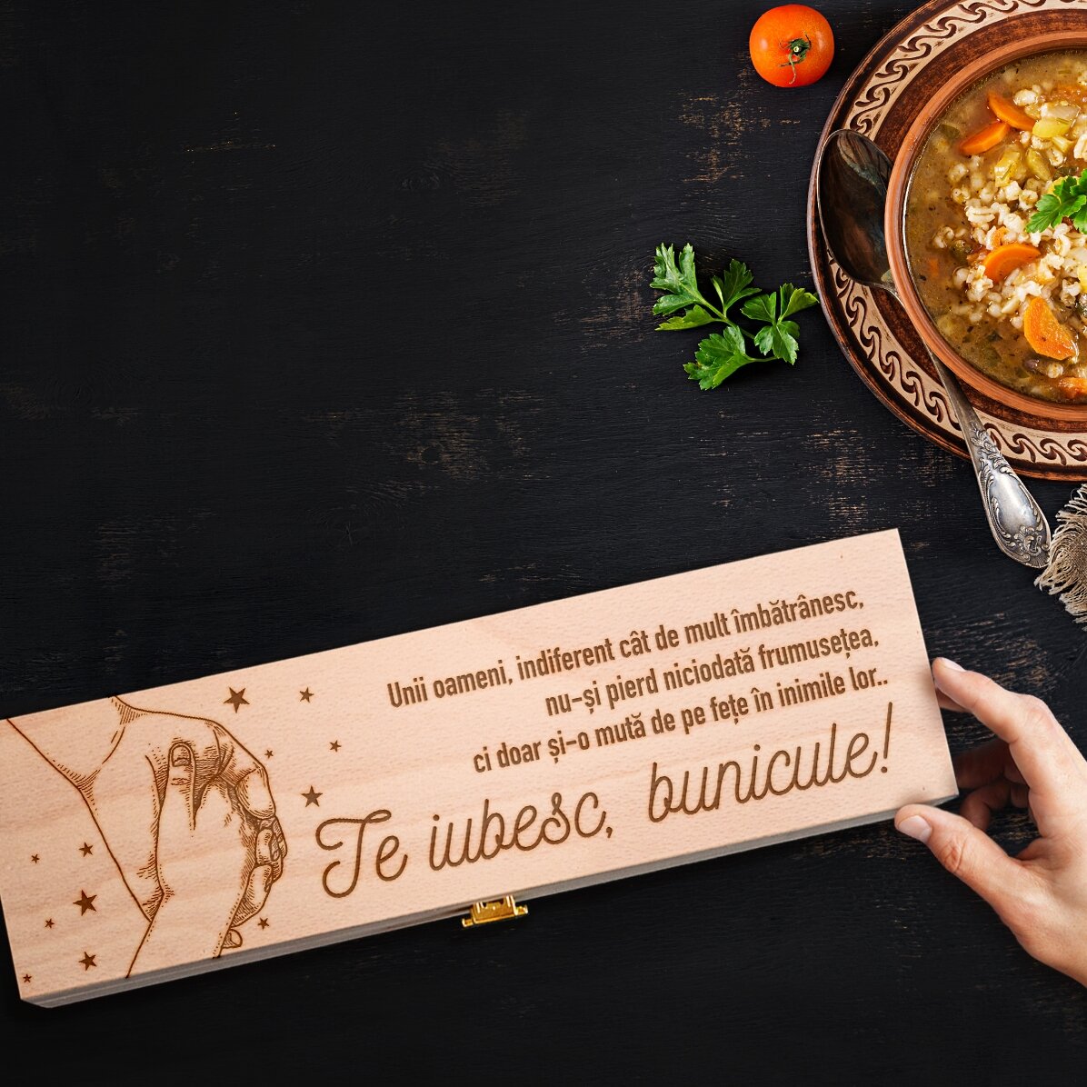 Coffret de vin personnalisé avec un message pour grand-père - Je t