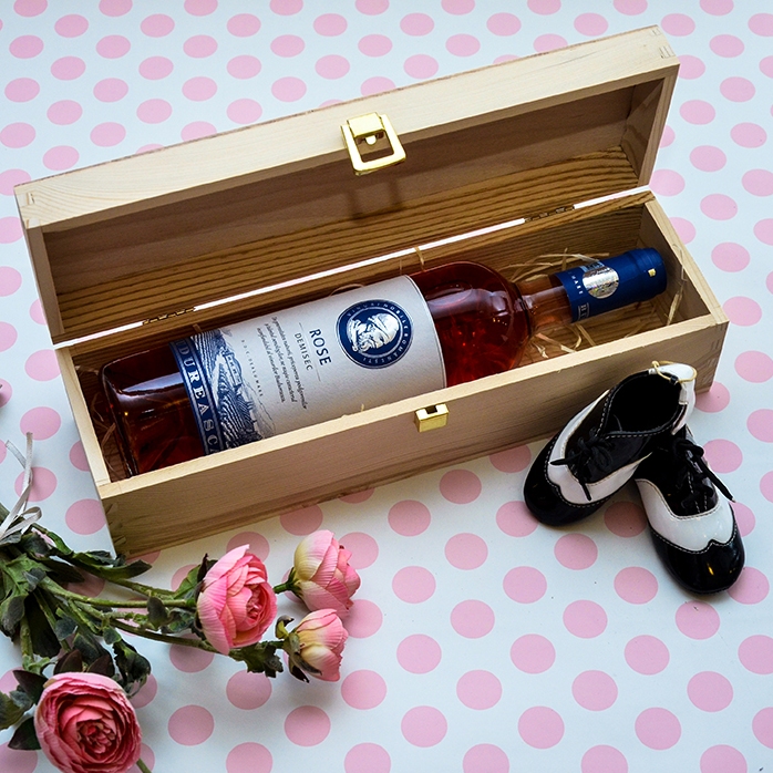 Caisse de vin personnalisée - « Just Married »