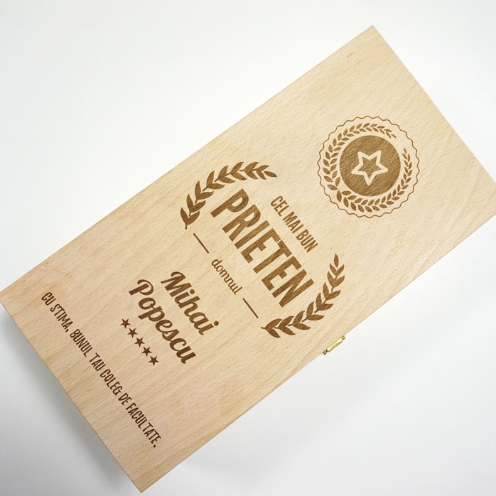 Coffret à vin personnalisé pour deux bouteilles - Le plus