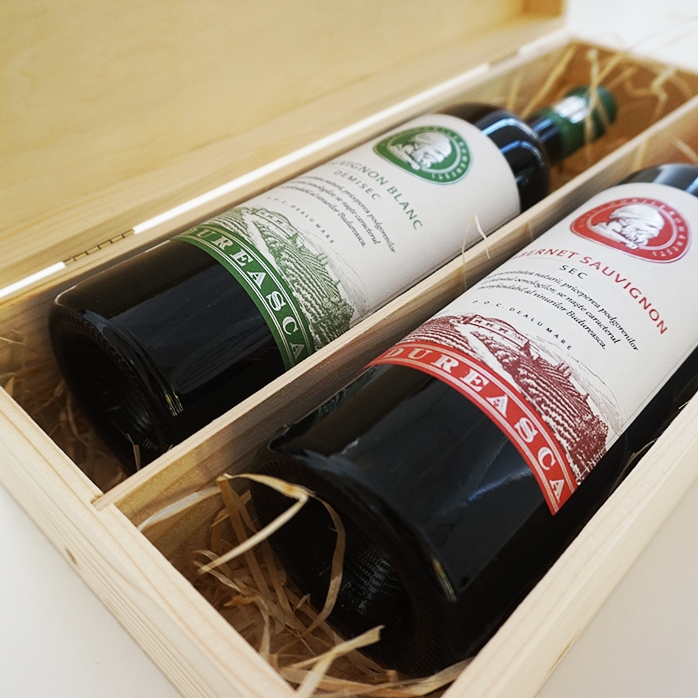 Coffret à vin personnalisé pour deux bouteilles - Le plus