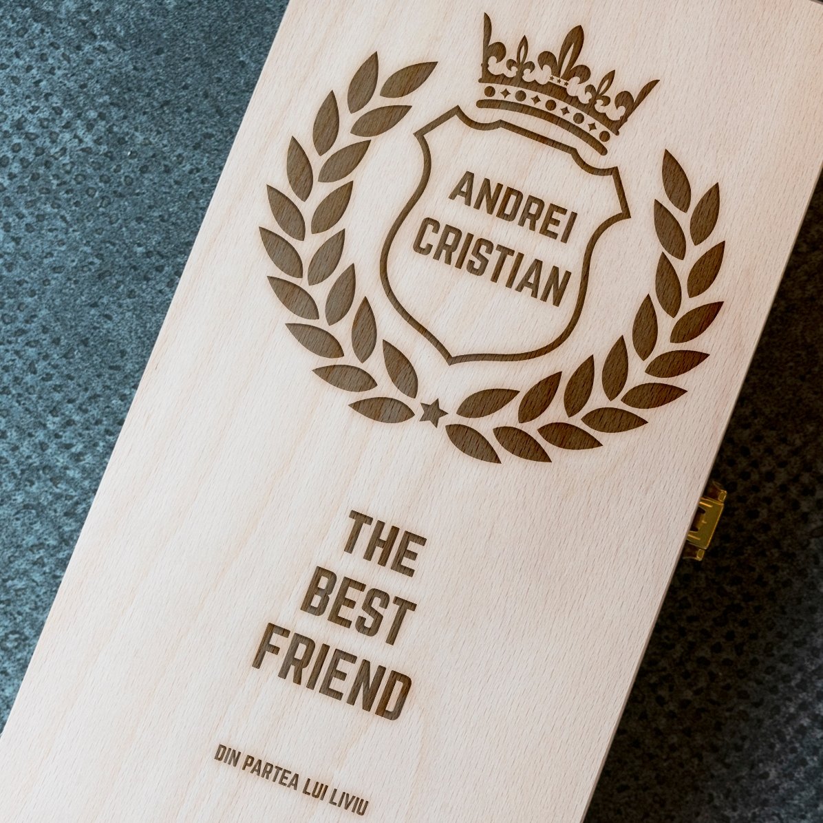 Gepersonaliseerde wijnkist voor twee flessen - The Best