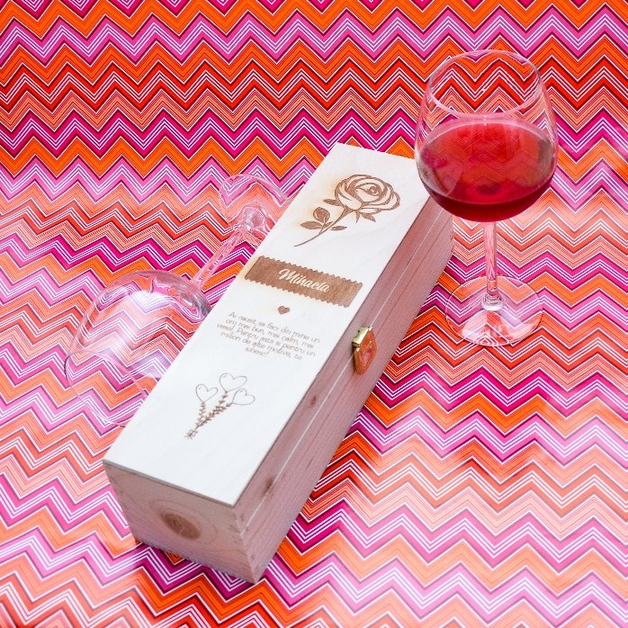 Coffret de vin personnalisé - La rose de l