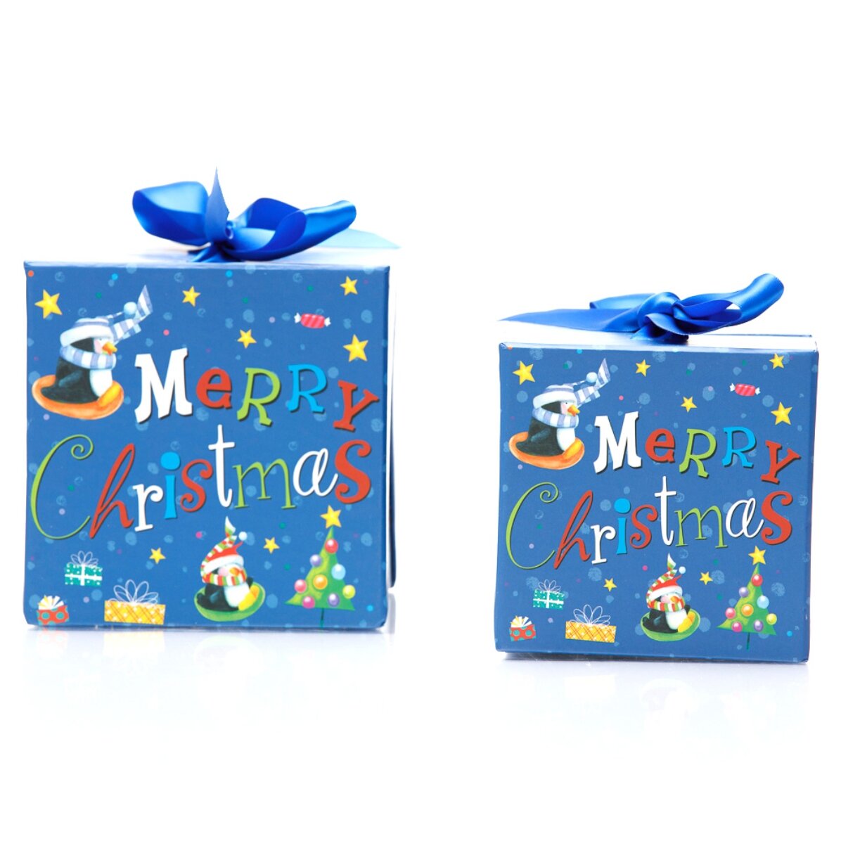 Kerstcadeaudoos – model met kleurrijke cadeautjes