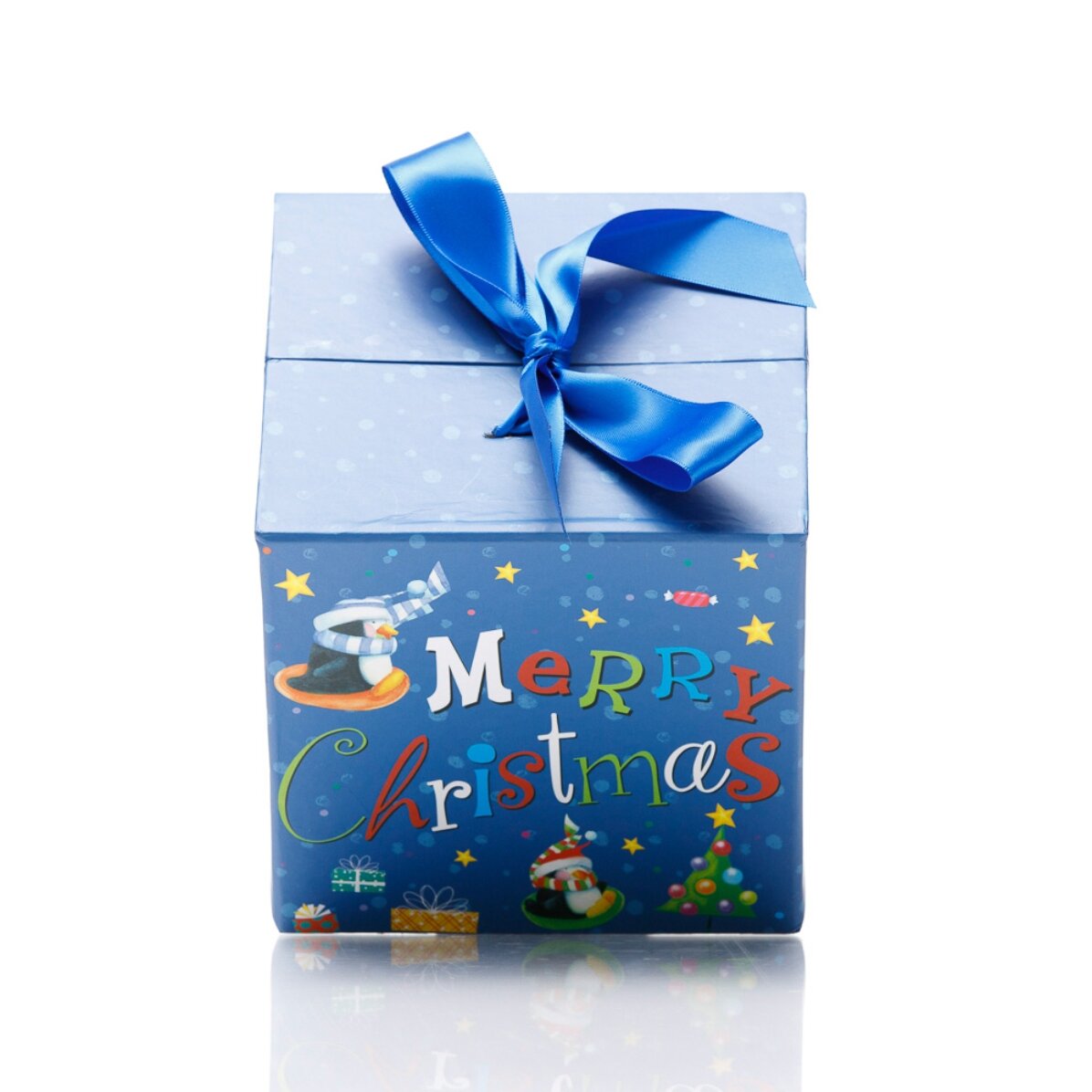 Kerstcadeaudoos – model met kleurrijke cadeautjes