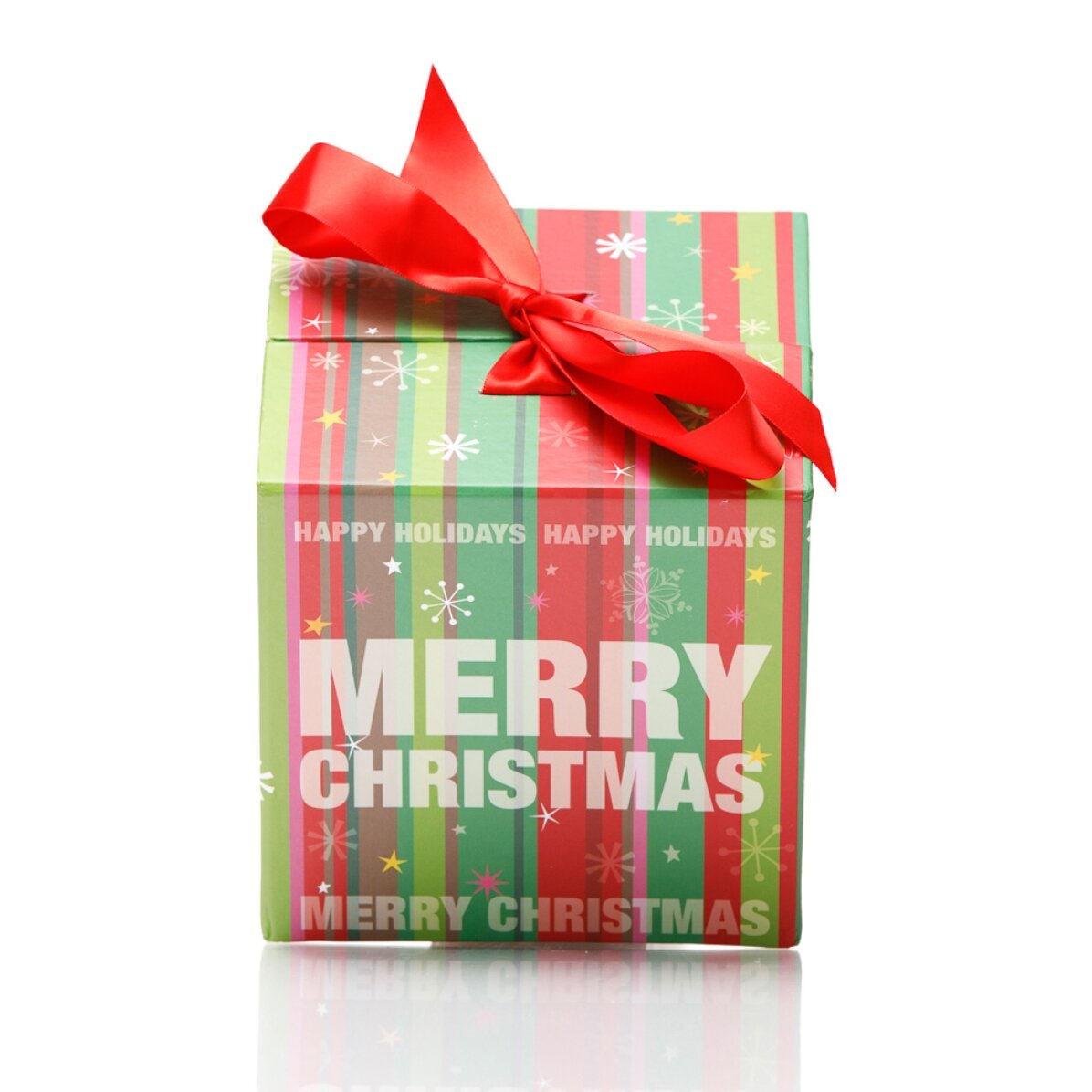 Kerstcadeaudoos – model met sneeuwvlokken