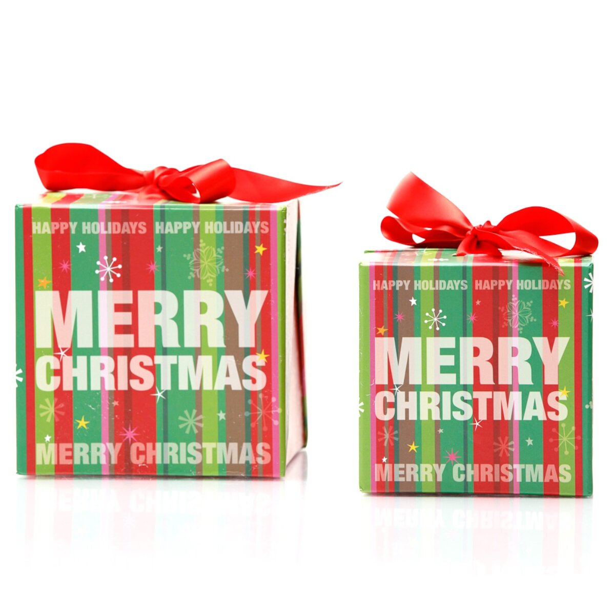 Kerstcadeaudoos – model met sneeuwvlokken